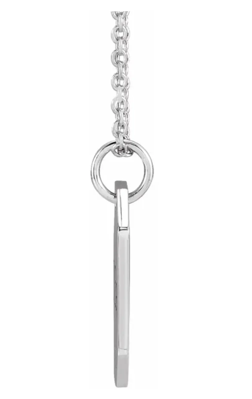 10k Gold Engravable Dog Tag Pendant