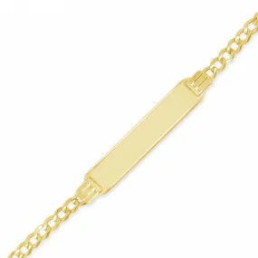 10K Yellow Gold Baby & Toddler Cuban Link ID Bracelet