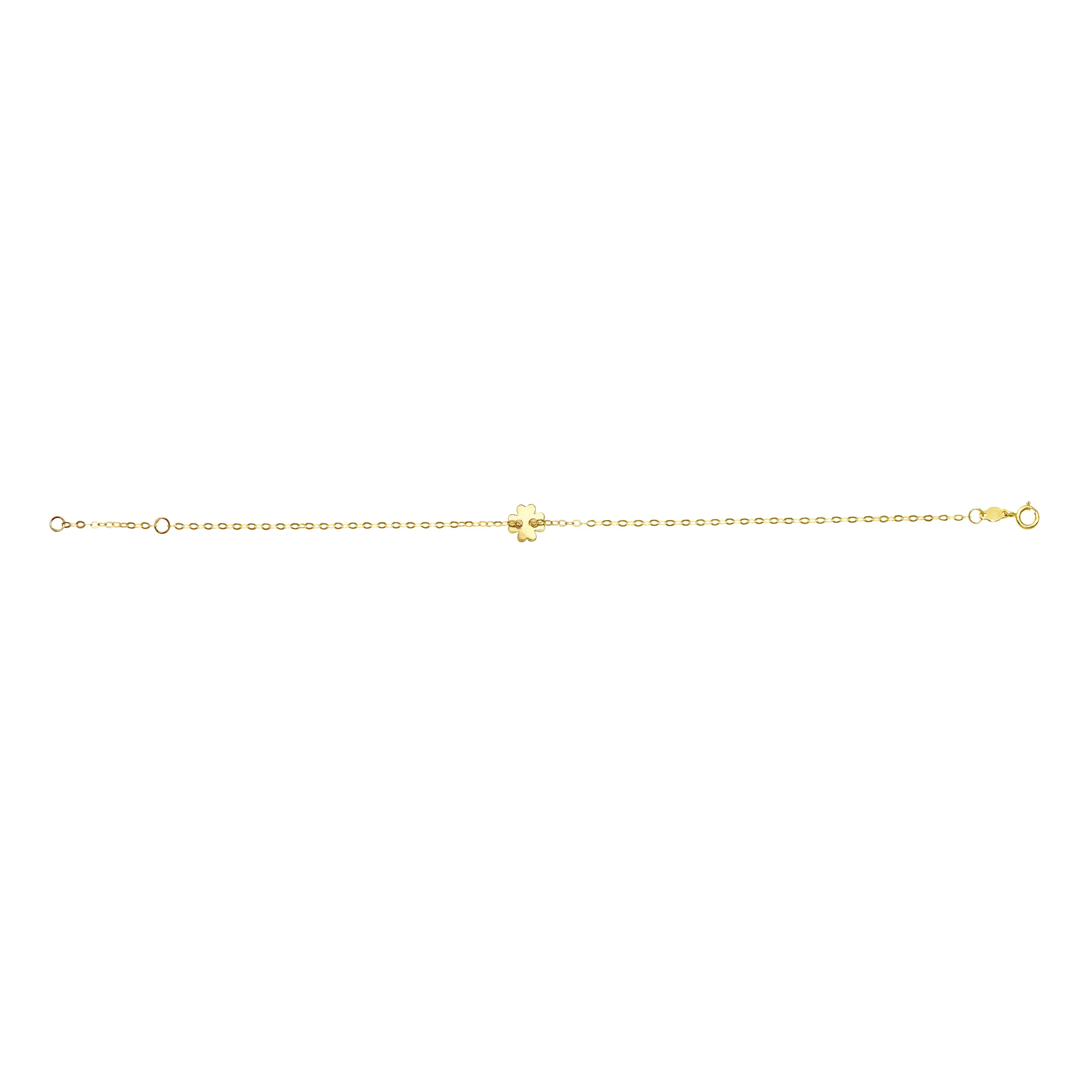 14K Gold Clover Bracelet