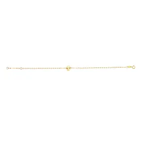14K Gold Clover Bracelet