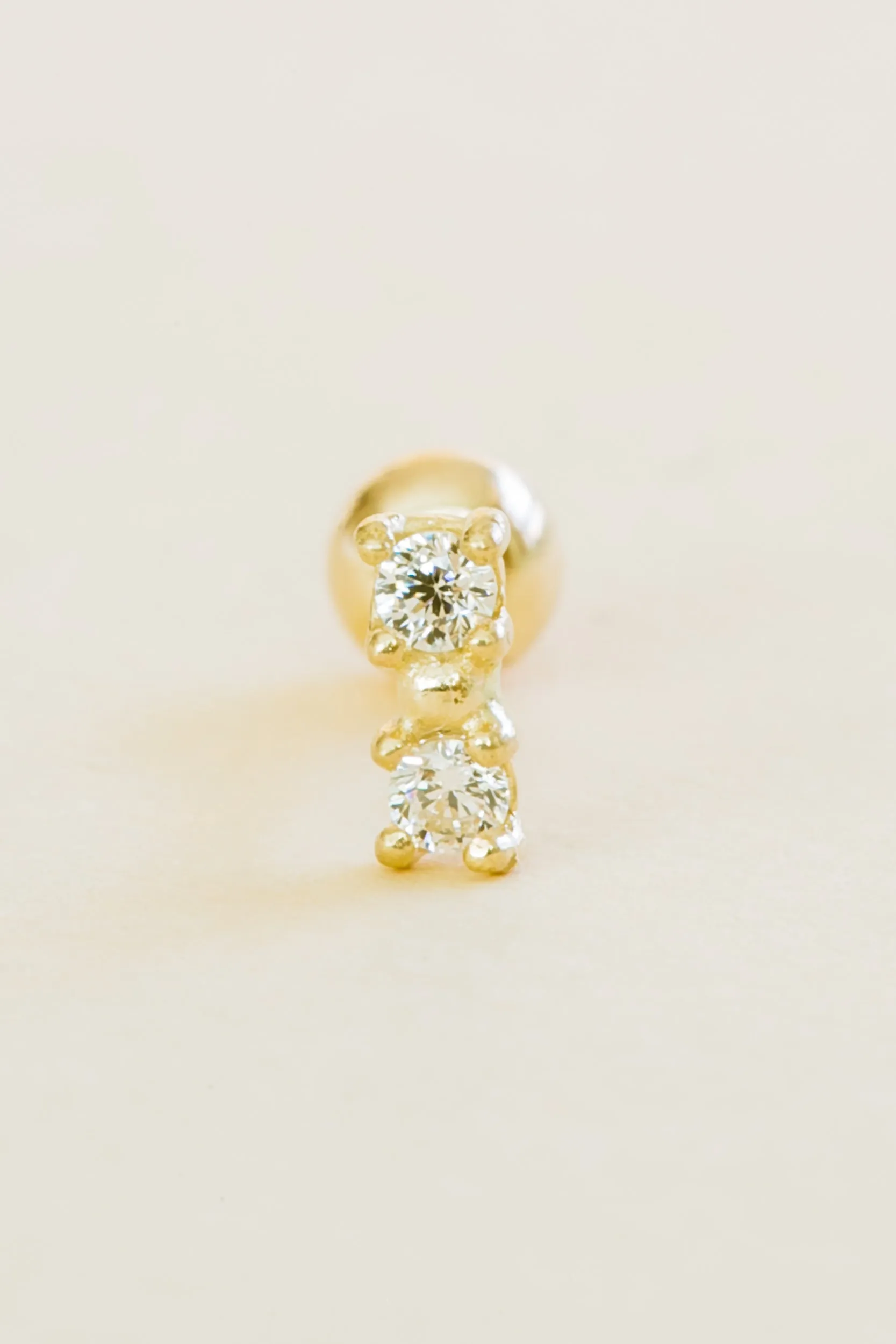 14k Gold Jewelry Minimalist Delicate Tie Knot Ribbon Helix Cartilage Barbell Ear Stud Earring Piercing