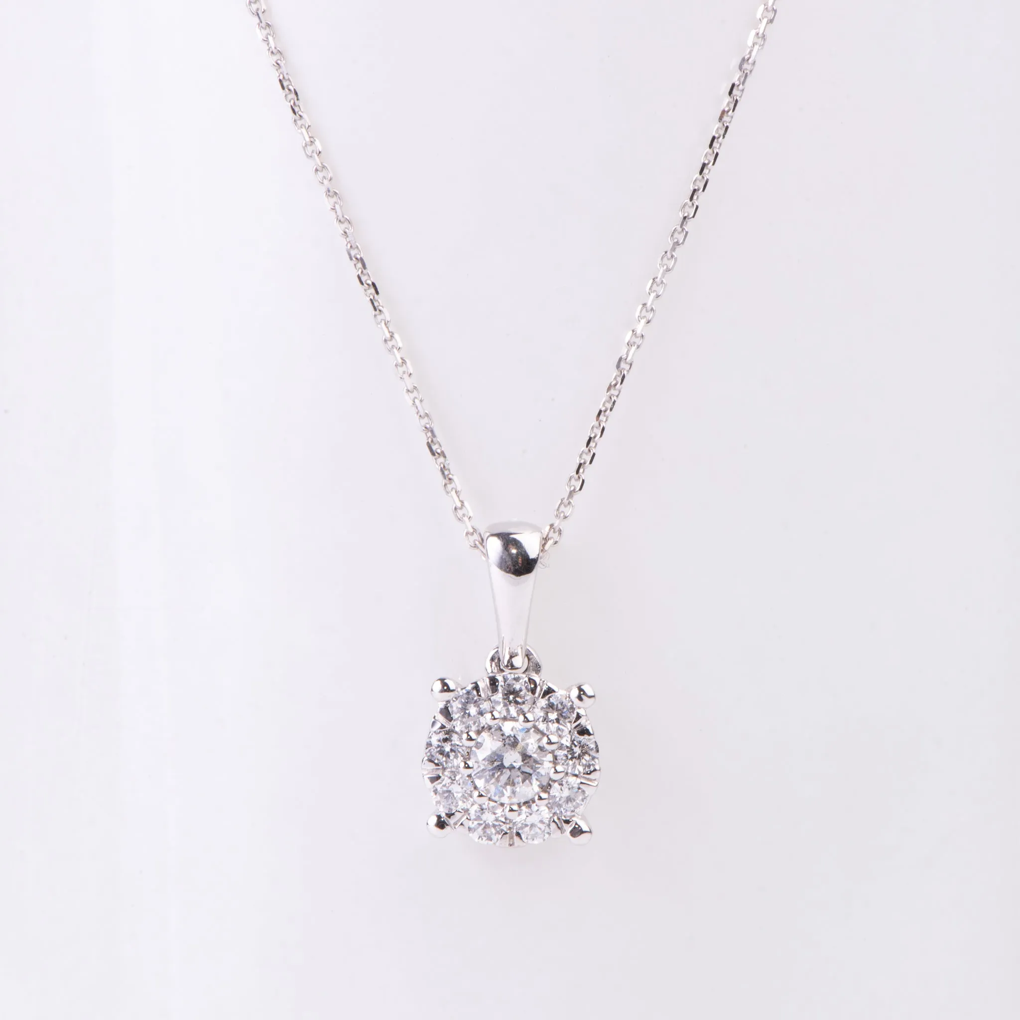 14kt White Gold Diamond Pendant