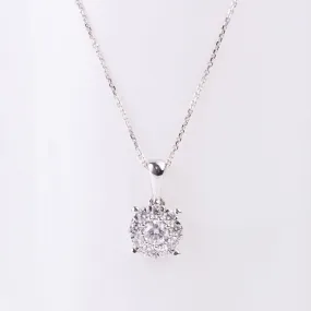 14kt White Gold Diamond Pendant