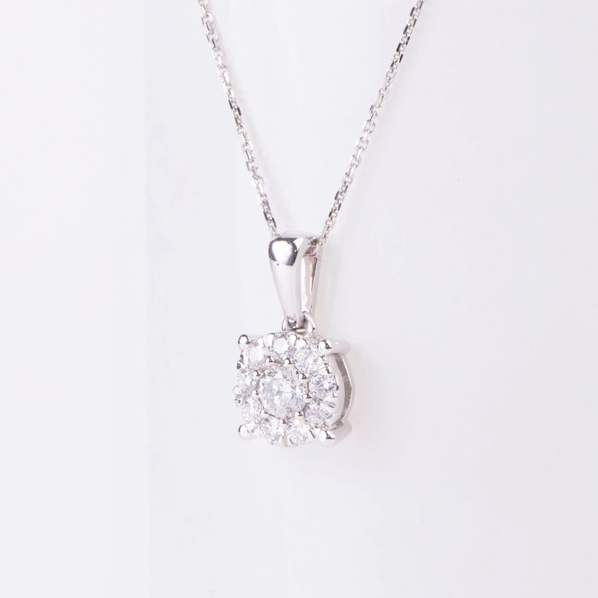 14kt White Gold Diamond Pendant