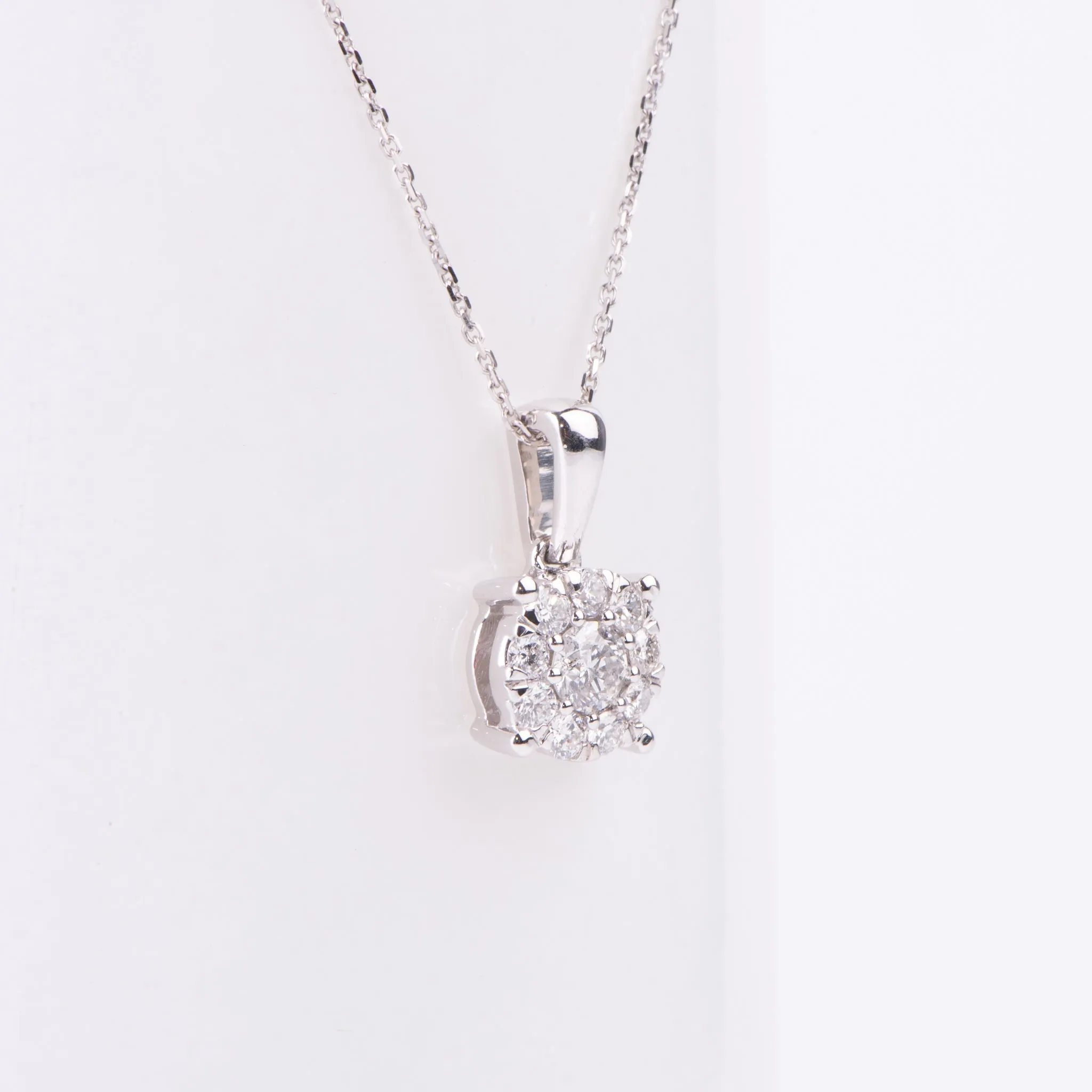 14kt White Gold Diamond Pendant