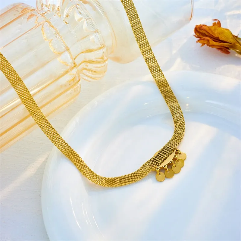 316L Stainless Steel Blue Eyes Pendant Necklace For Women