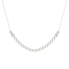 4mm Freshwater Cultured Pearl String Bar Necklace