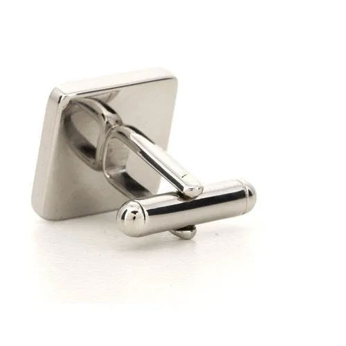 5 x Personalised Engraved Square Silver Cufflinks