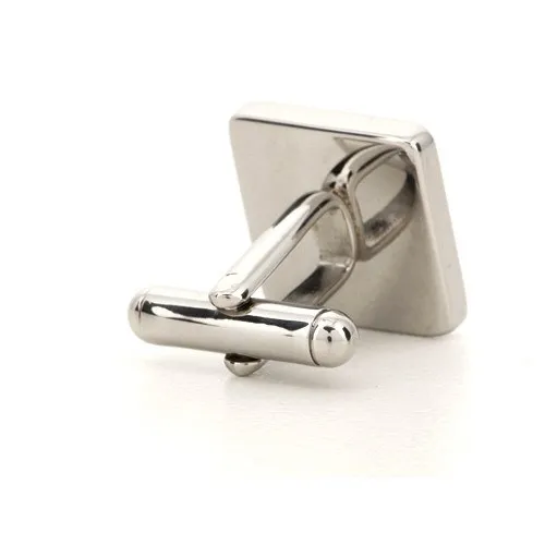 5 x Personalised Engraved Square Silver Cufflinks