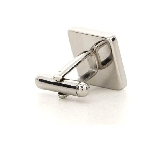5 x Personalised Engraved Square Silver Cufflinks