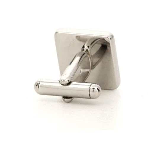 5 x Personalised Engraved Square Silver Cufflinks