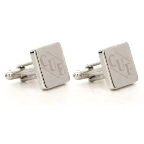 5 x Personalised Engraved Square Silver Cufflinks