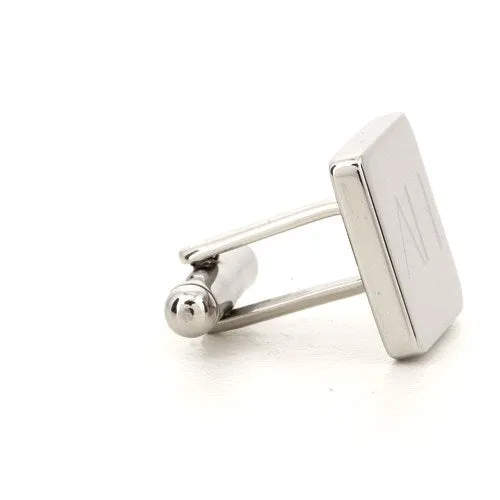 5 x Personalised Engraved Square Silver Cufflinks