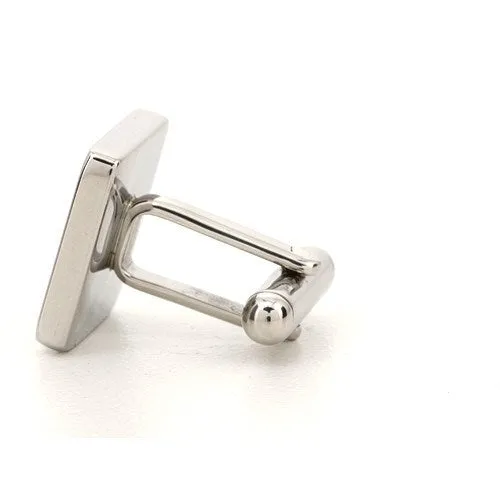 5 x Personalised Engraved Square Silver Cufflinks