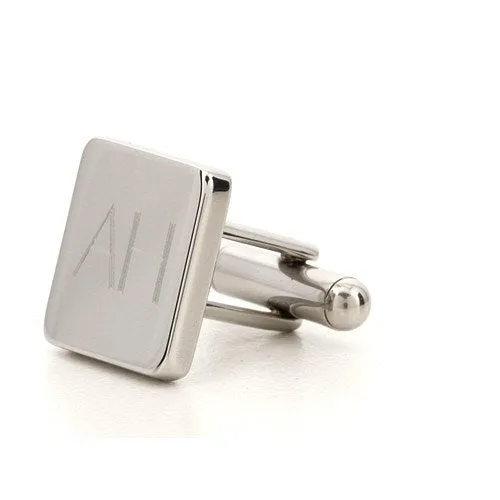 5 x Personalised Engraved Square Silver Cufflinks