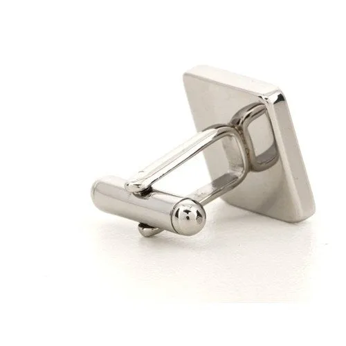 5 x Personalised Engraved Square Silver Cufflinks