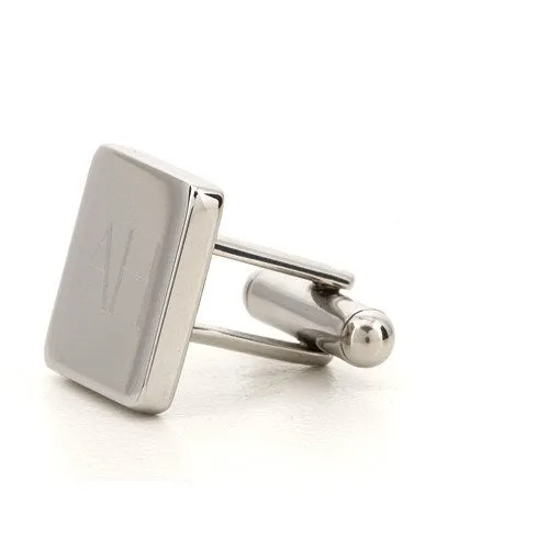 5 x Personalised Engraved Square Silver Cufflinks