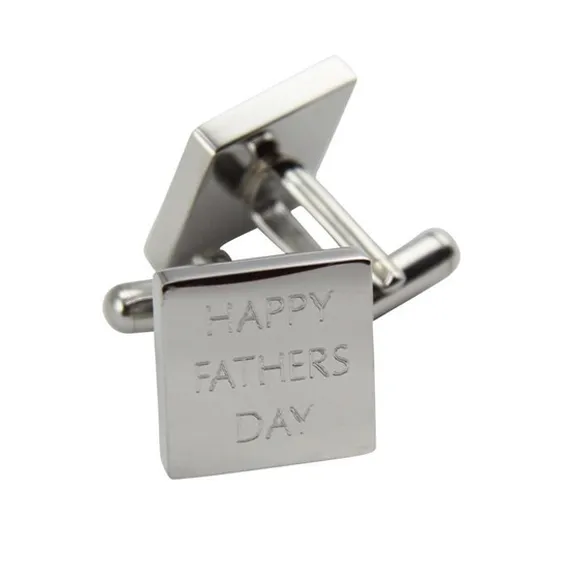 5 x Personalised Engraved Square Silver Cufflinks