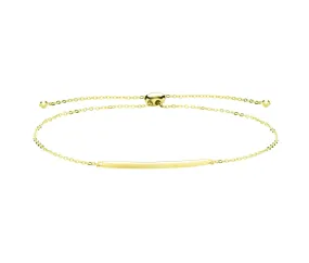 9ct gold bar pull style bracelet