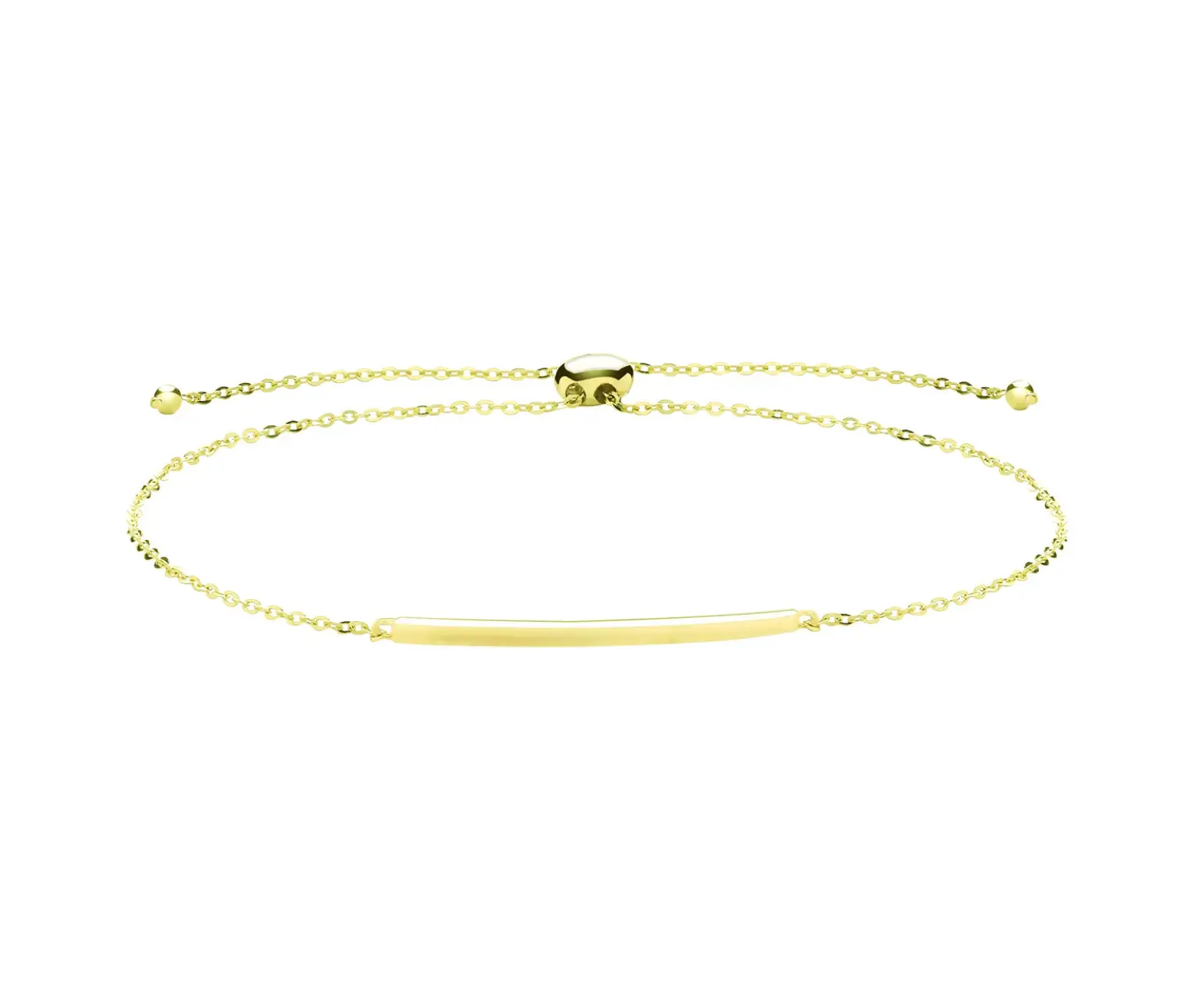 9ct gold bar pull style bracelet