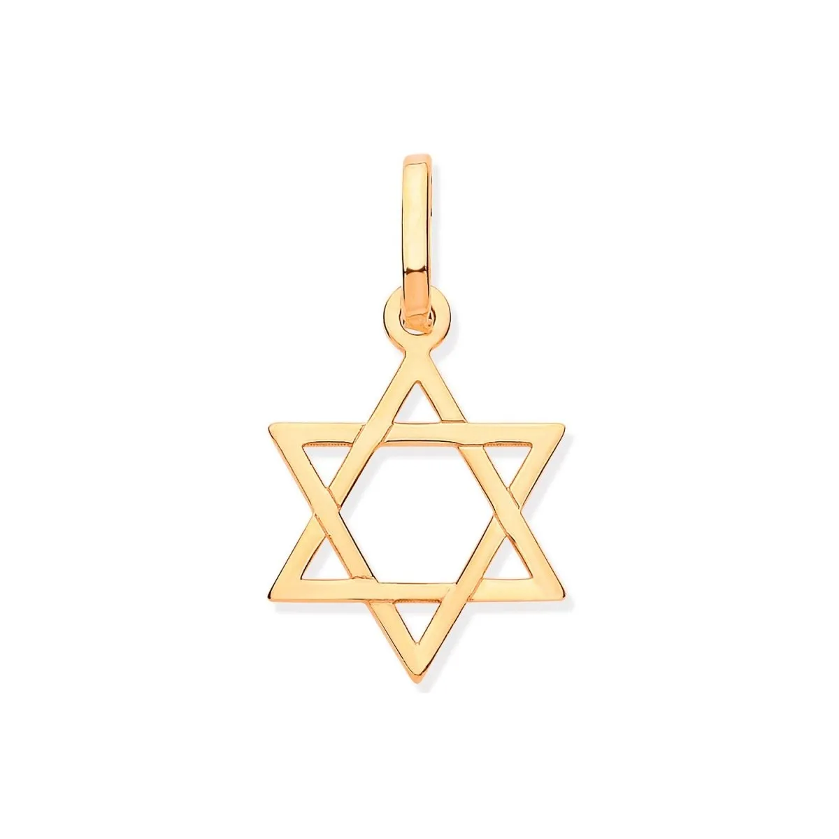 9ct Yellow Gold Star of David Necklace