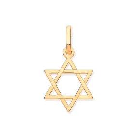 9ct Yellow Gold Star of David Necklace