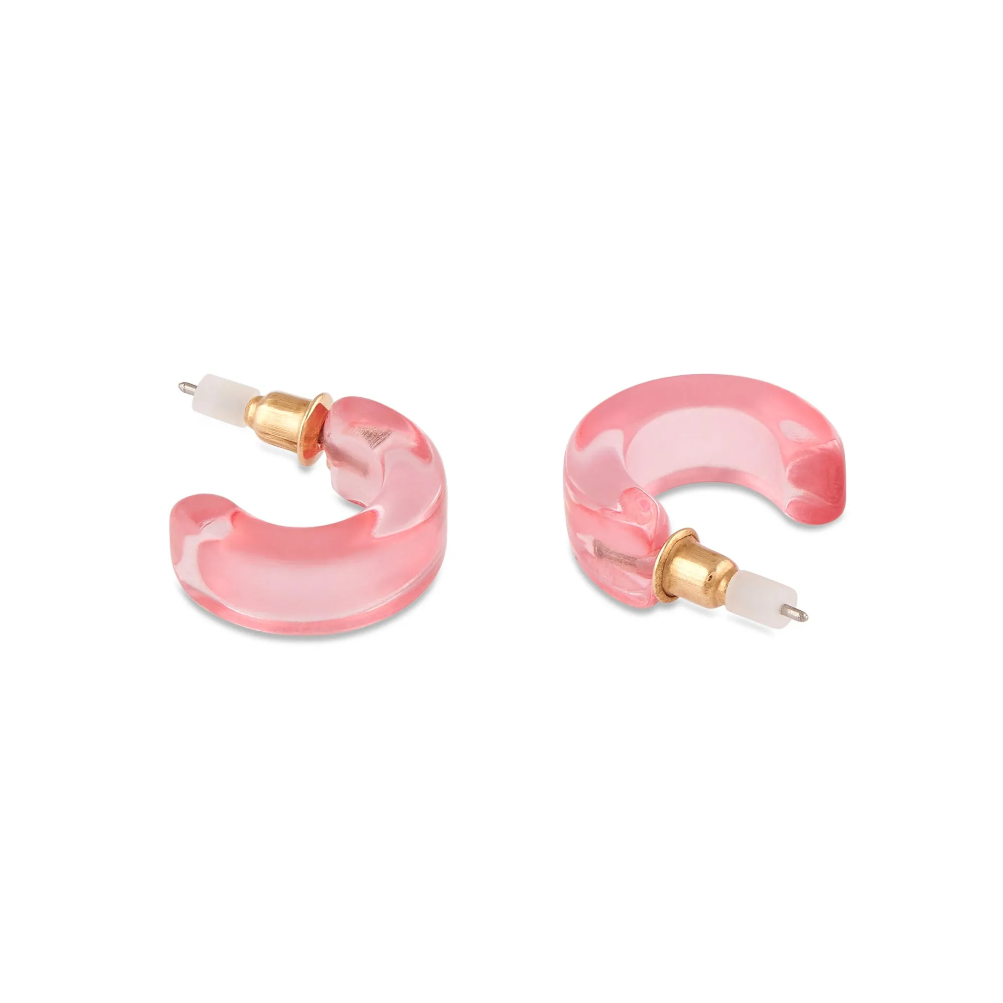 Accessorize London Women's multi 90'S Flashback Set Of 2 Chunky Mini Resin Hoop Earring