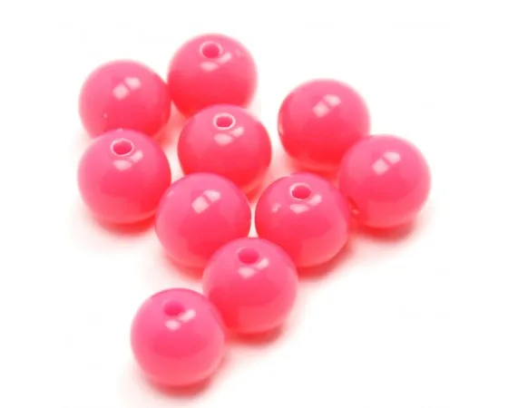 Acrylic - Round - Fluorescent - 8mm - 40 pieces