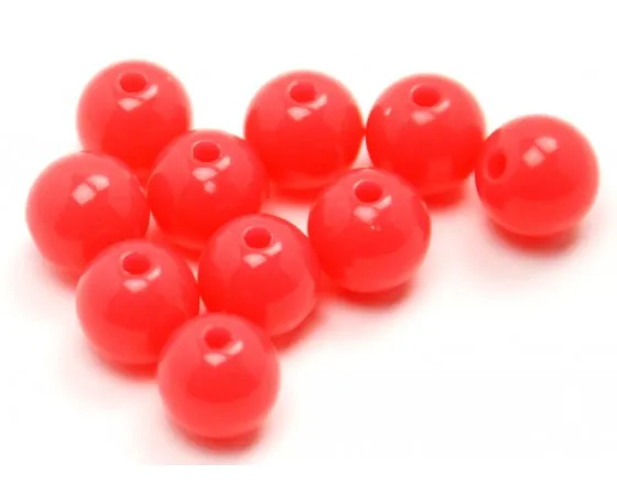 Acrylic - Round - Fluorescent - 8mm - 40 pieces