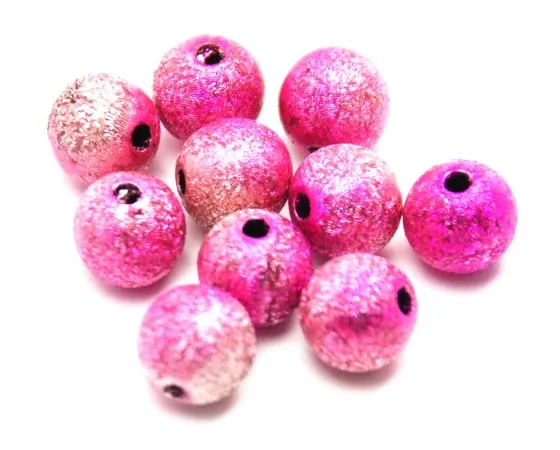 Acrylic - Round - Spray Painted - 8mm - 40 pieces