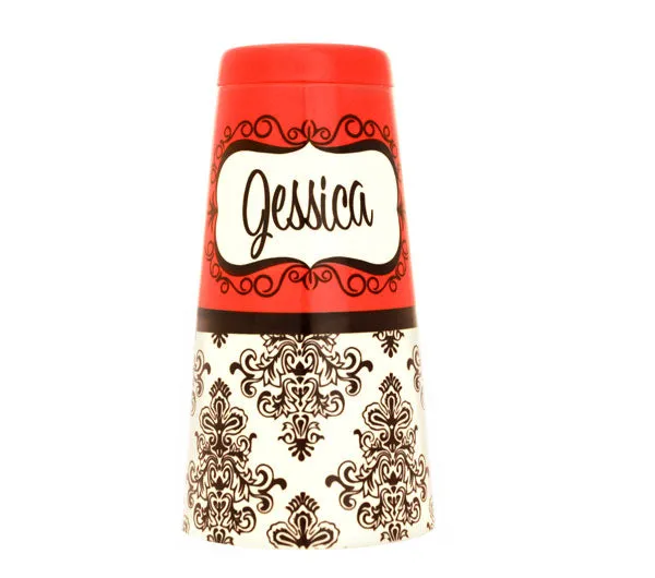ADD YOUR NAME - Cocktail Shaker Tin - 28 oz weighted - Damask