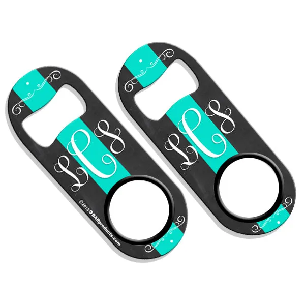 ADD YOUR NAME Mini Bottle Opener - Monogram Chalk Style