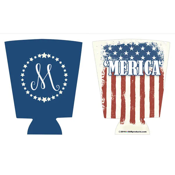ADD YOUR NAME Pint Glass Cooler - 'MERICA