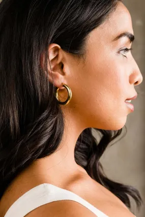 AIR HOOPS Gold Vermeil