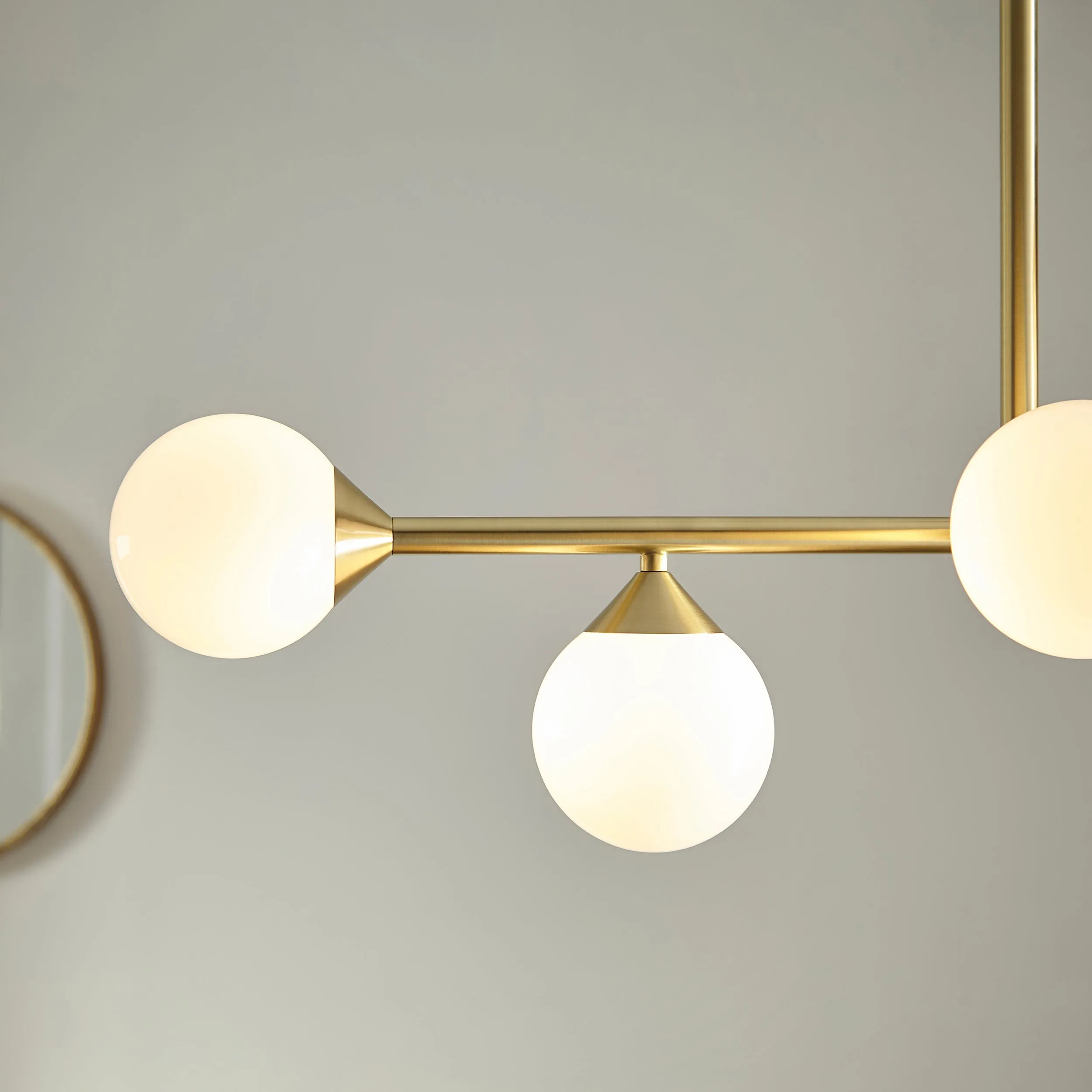 Amos Crib Pendant Bar Brushed Brass