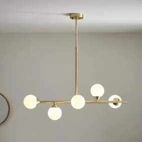 Amos Crib Pendant Bar Brushed Brass