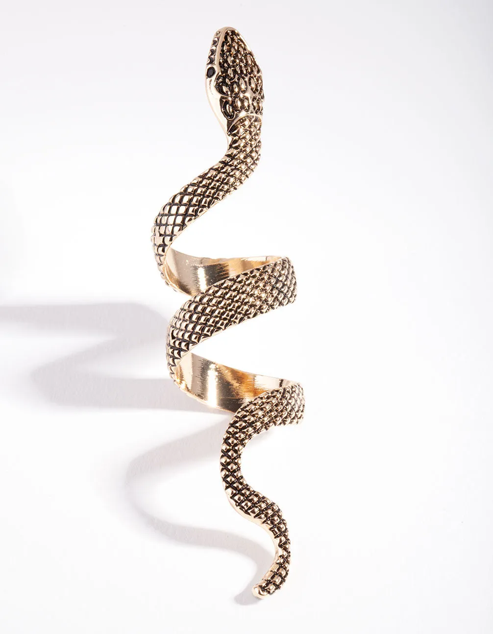 Antique Gold Snake Wrap Around Ring