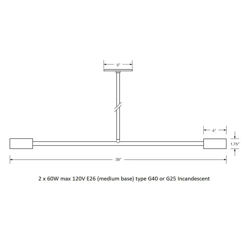 Barbell Linear Pendant Light