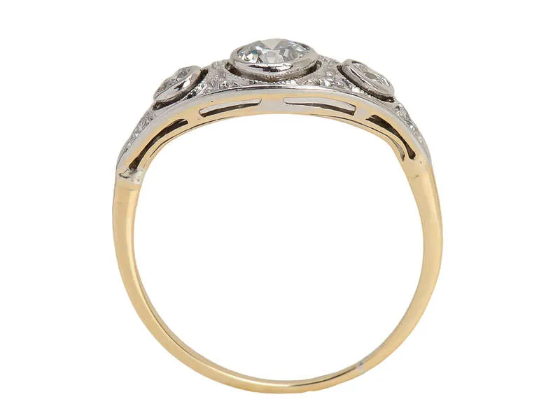 Bezel Set Diamond Anniversary or Engagement Ring