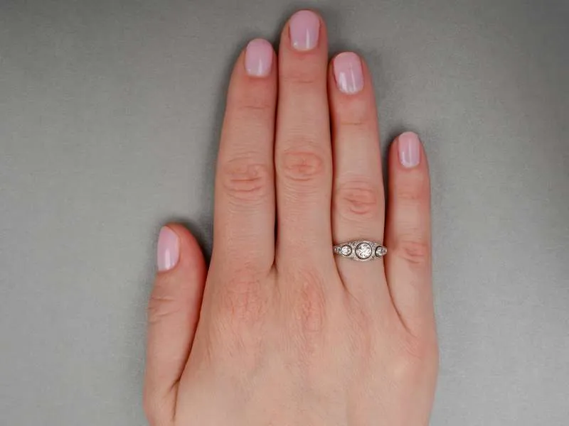 Bezel Set Diamond Anniversary or Engagement Ring