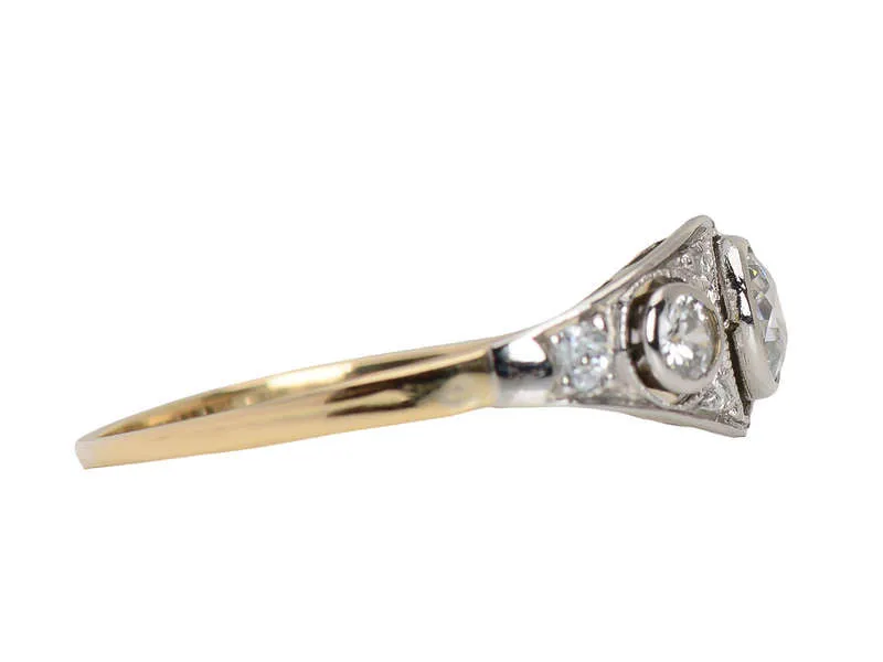 Bezel Set Diamond Anniversary or Engagement Ring