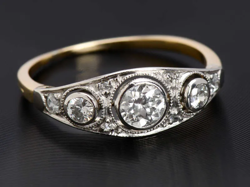 Bezel Set Diamond Anniversary or Engagement Ring