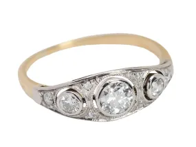 Bezel Set Diamond Anniversary or Engagement Ring