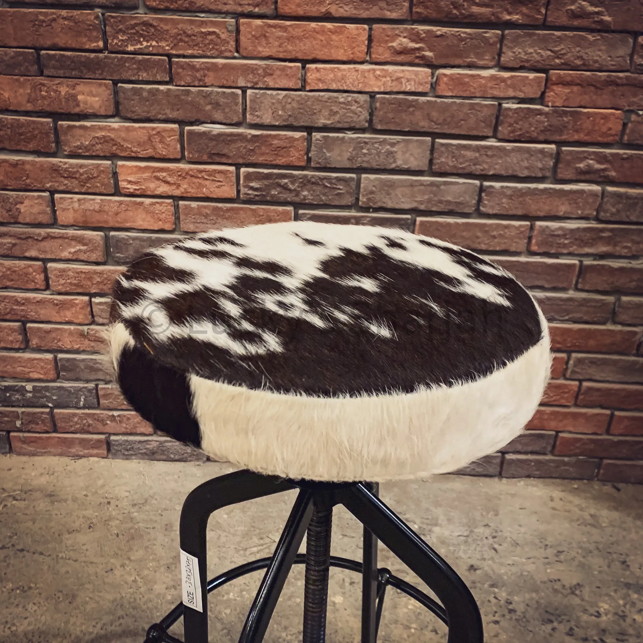 Black and white Leather Barstool
