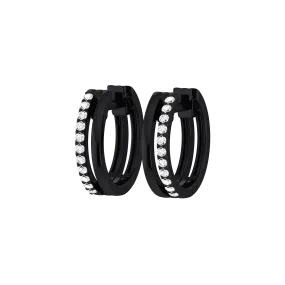 Black double line hoops