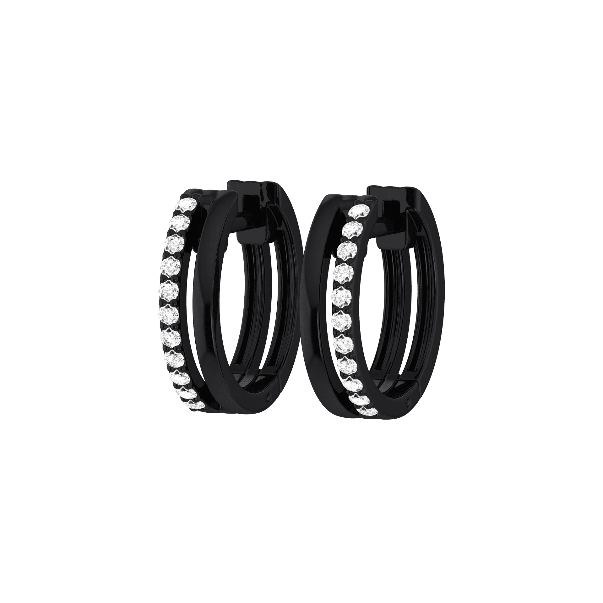 Black double line hoops