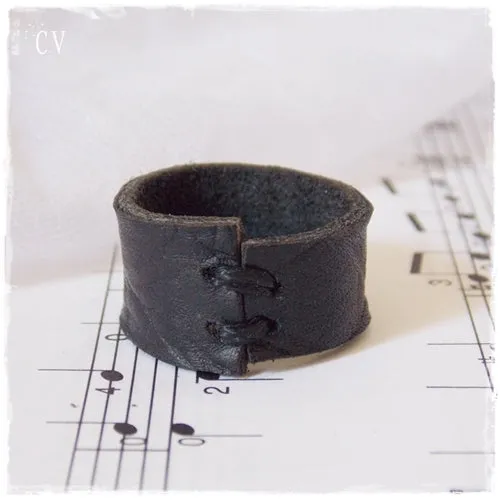 Black Leather Ring