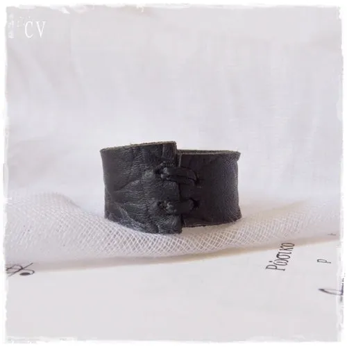 Black Leather Ring