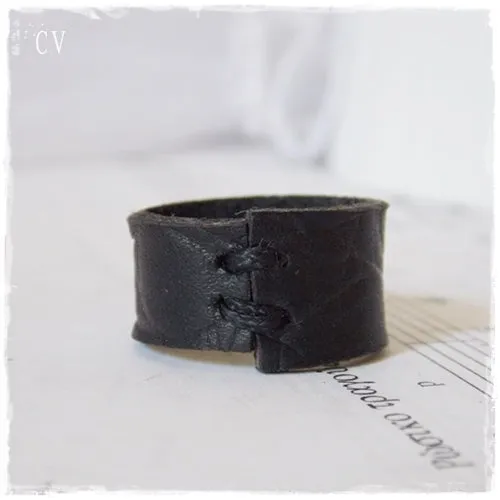 Black Leather Ring