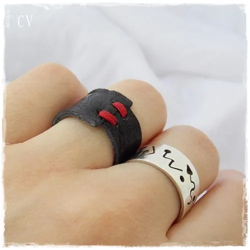 Black Leather Ring